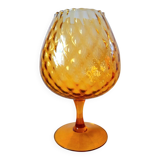 Empoli amber glass vase, 1970.