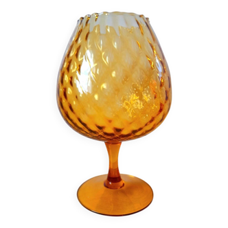 Empoli amber glass vase, 1970.