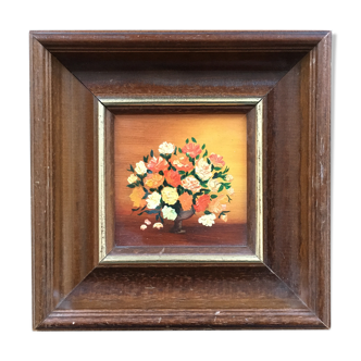 Tableau miniature bouquet orange