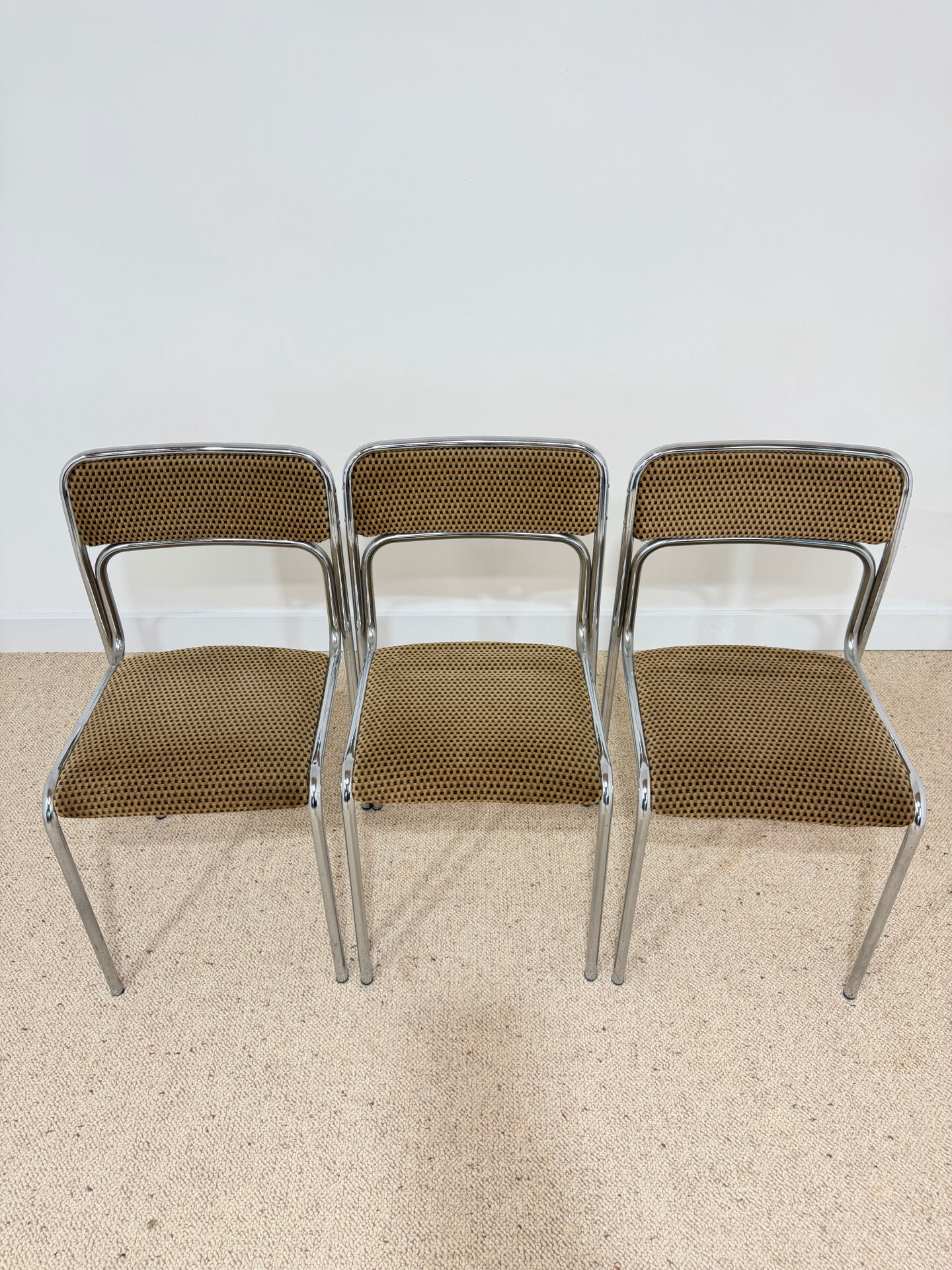 Chaises vintage tubulaires chromées 