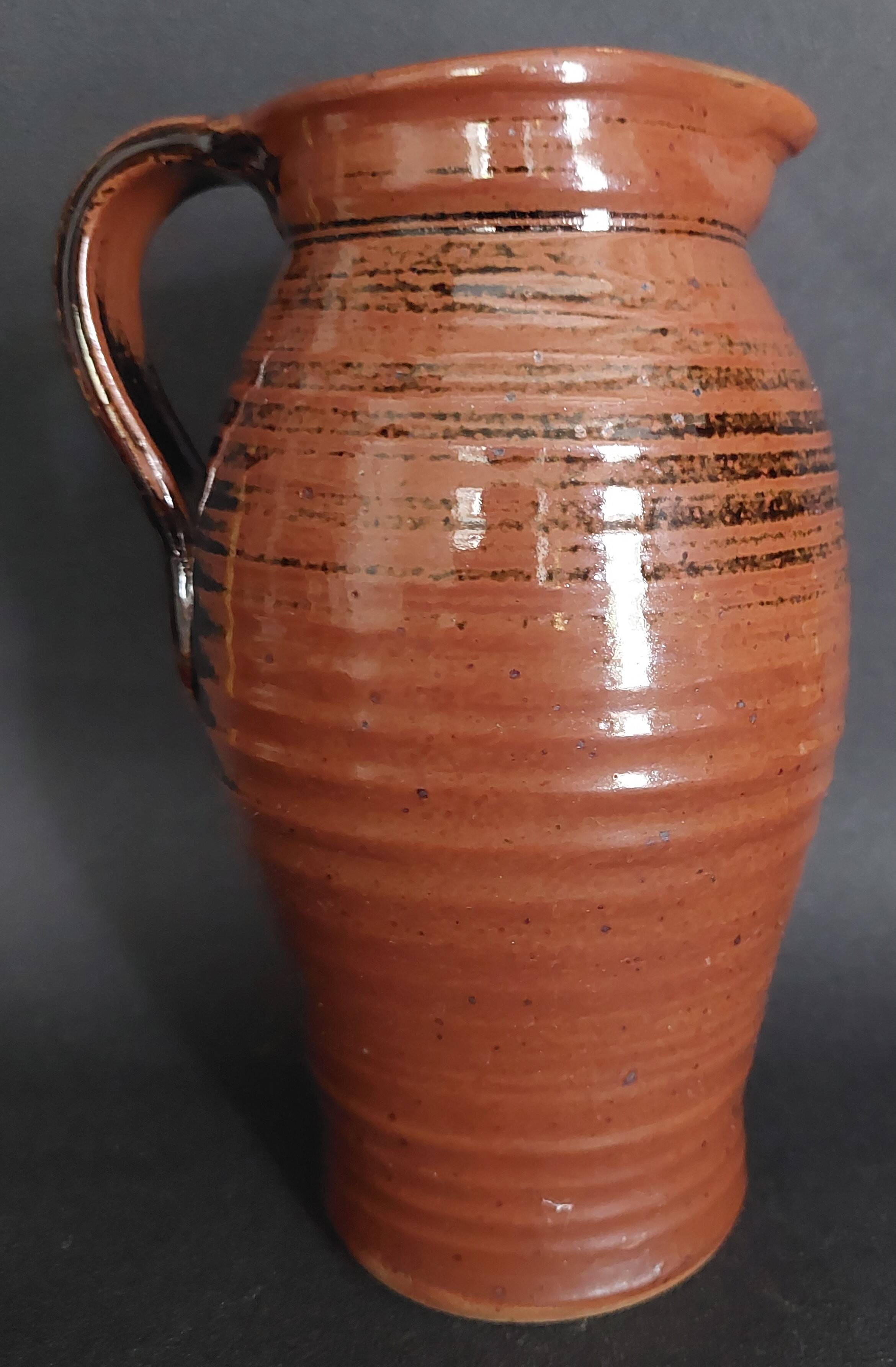 Monastic stoneware jug from Fontgombault Abbey, 20th century