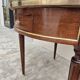 Louis XVI style mahogany bouillotte table in marquetry and bronze