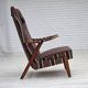 1960s, Swedish armchair, furniture wool fabric, oak wood, teak wood.