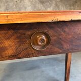 Walnut wood desk with a drawer