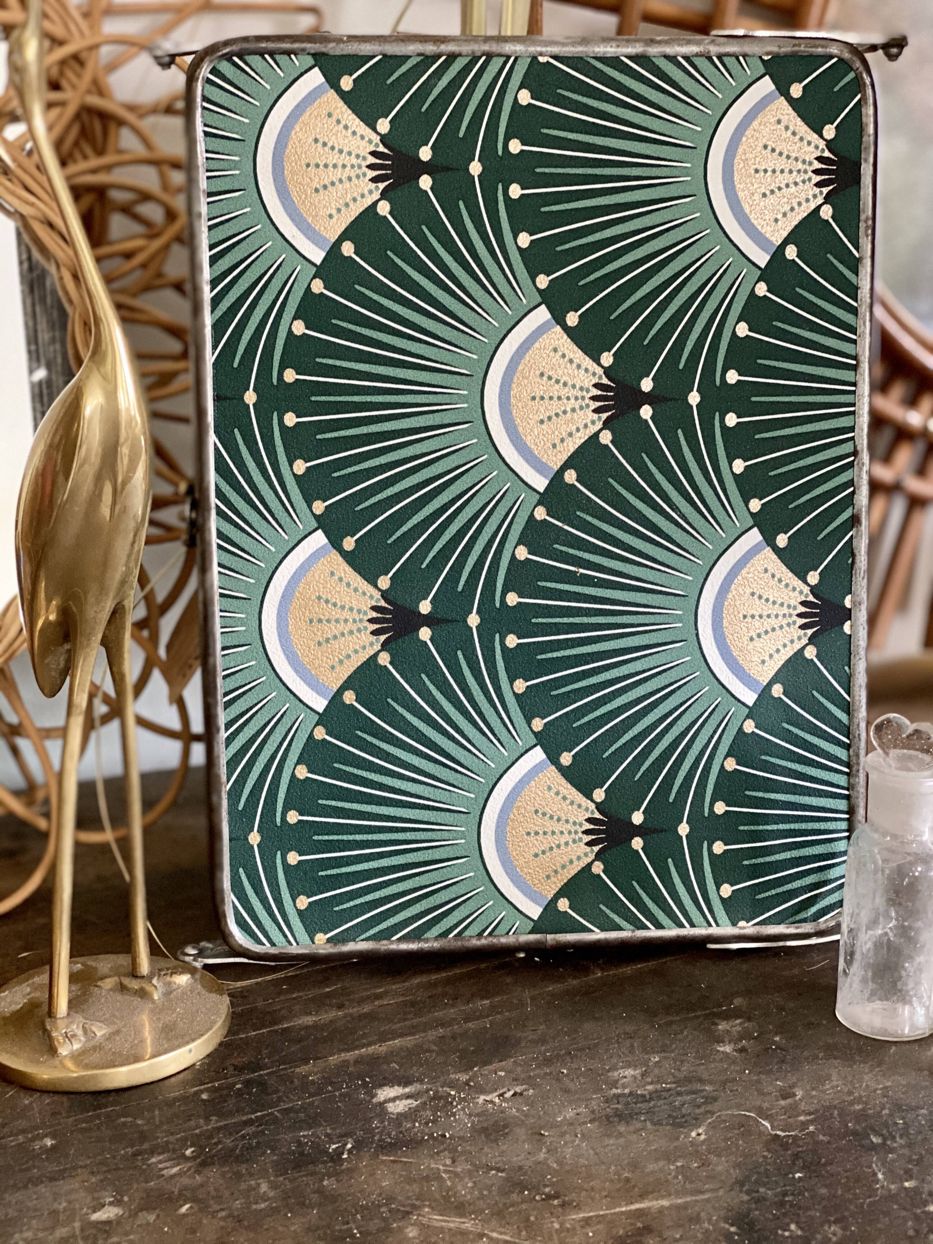 Vintage triptych barber mirror