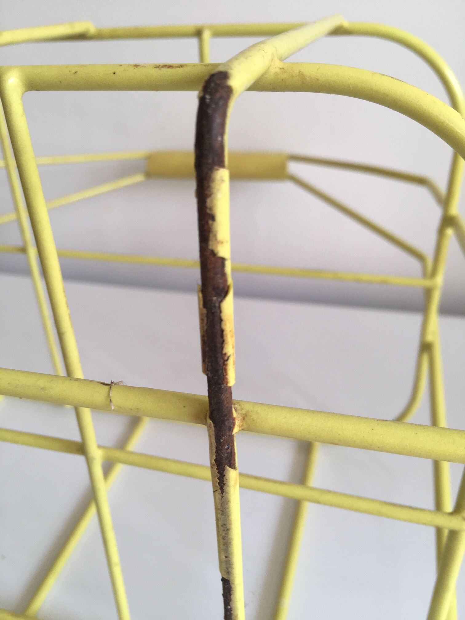 Yellow vintage bottle holder