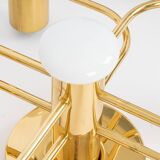 1 of 2 Sciolari Leola wall-mounted ceiling light in brass, Germany, 1970s