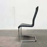 Grey German cantilever chairs B25 with leather cushions from Tecta, set of 4.