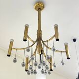 Gaetano Sciolari Geometric Chandelier Hollywood Regency 1970’s