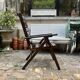 EMU dark wood garden furniture set - 2 folding armchairs and 1 table