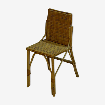 Small bamboo and wicker chair