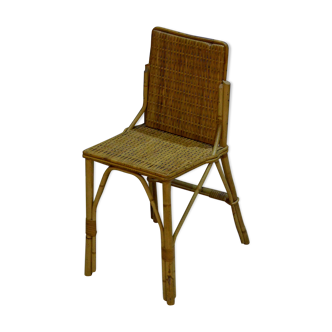 Small bamboo and wicker chair