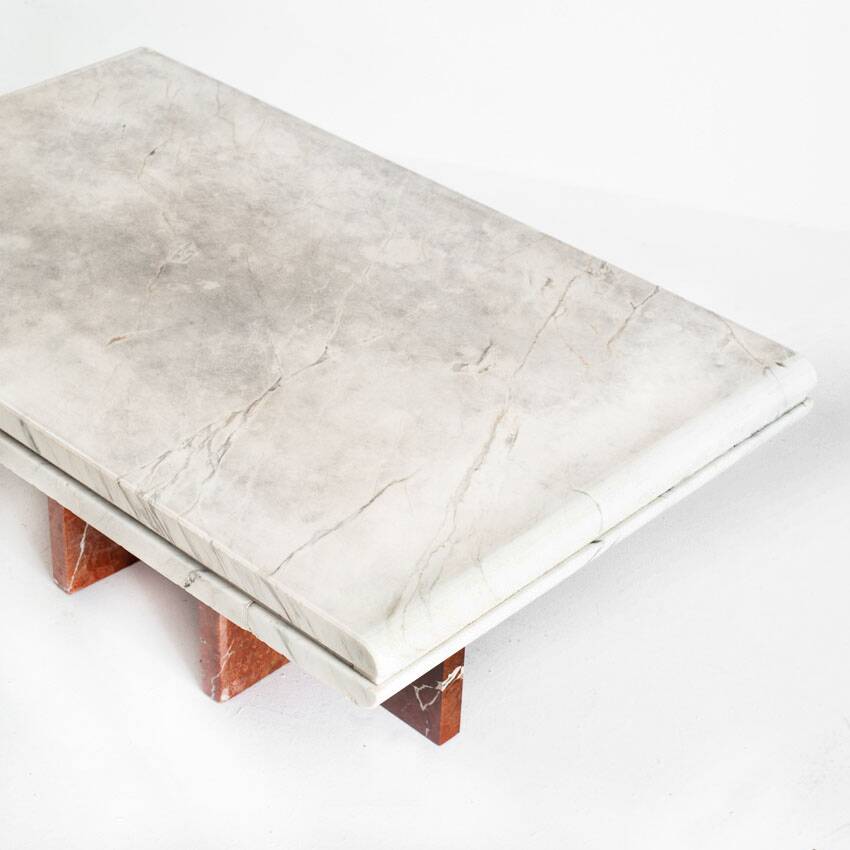 Vintage coffee table or side table. Marble. France, 1960s.
