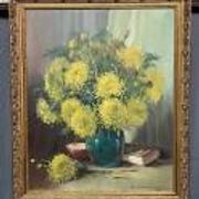 Henri Joseph Pauwels (1903–1983). Still life with chrysanthemums.