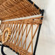 Iron and rattan coat rack by Jacques Adnet, 1960s.