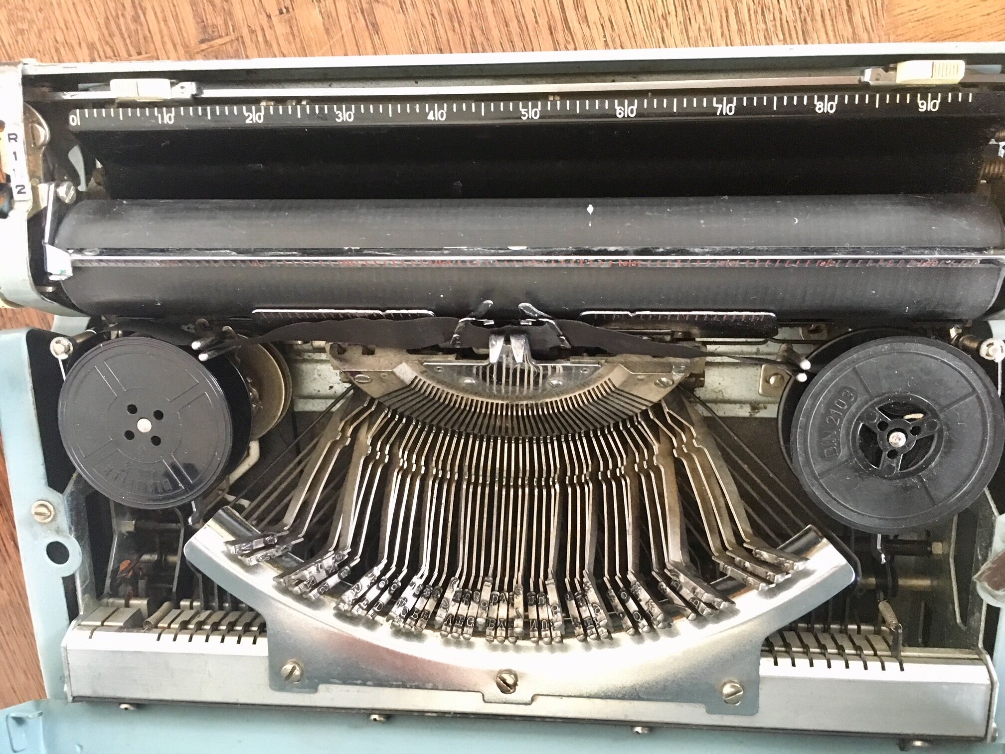 Machine à écrire portable brother 1960 bleu clair