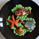 Assiette decor poissons vallauris annees 60