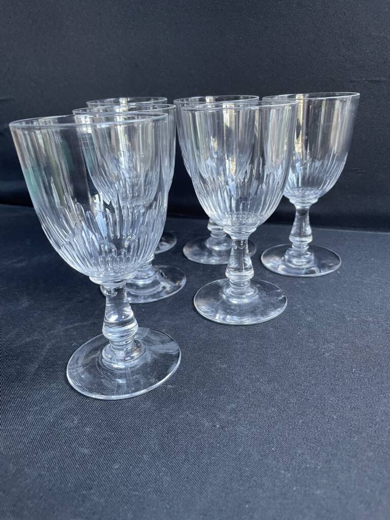 6 baccarat port glasses – art nouveau