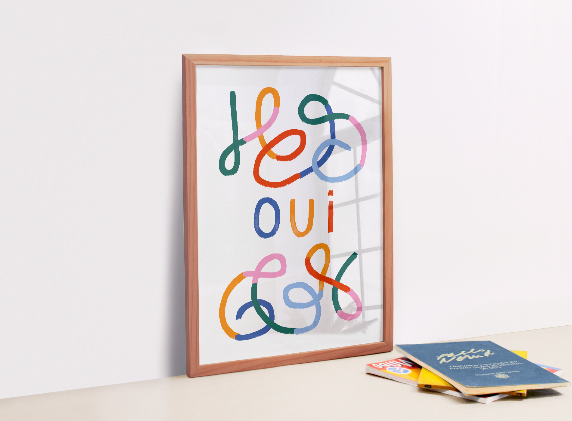 Wall poster Yes multicolor lines 30cm*40cm