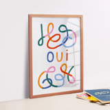 Wall poster Yes multicolor lines 30cm*40cm