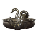 Silver metal swan cup