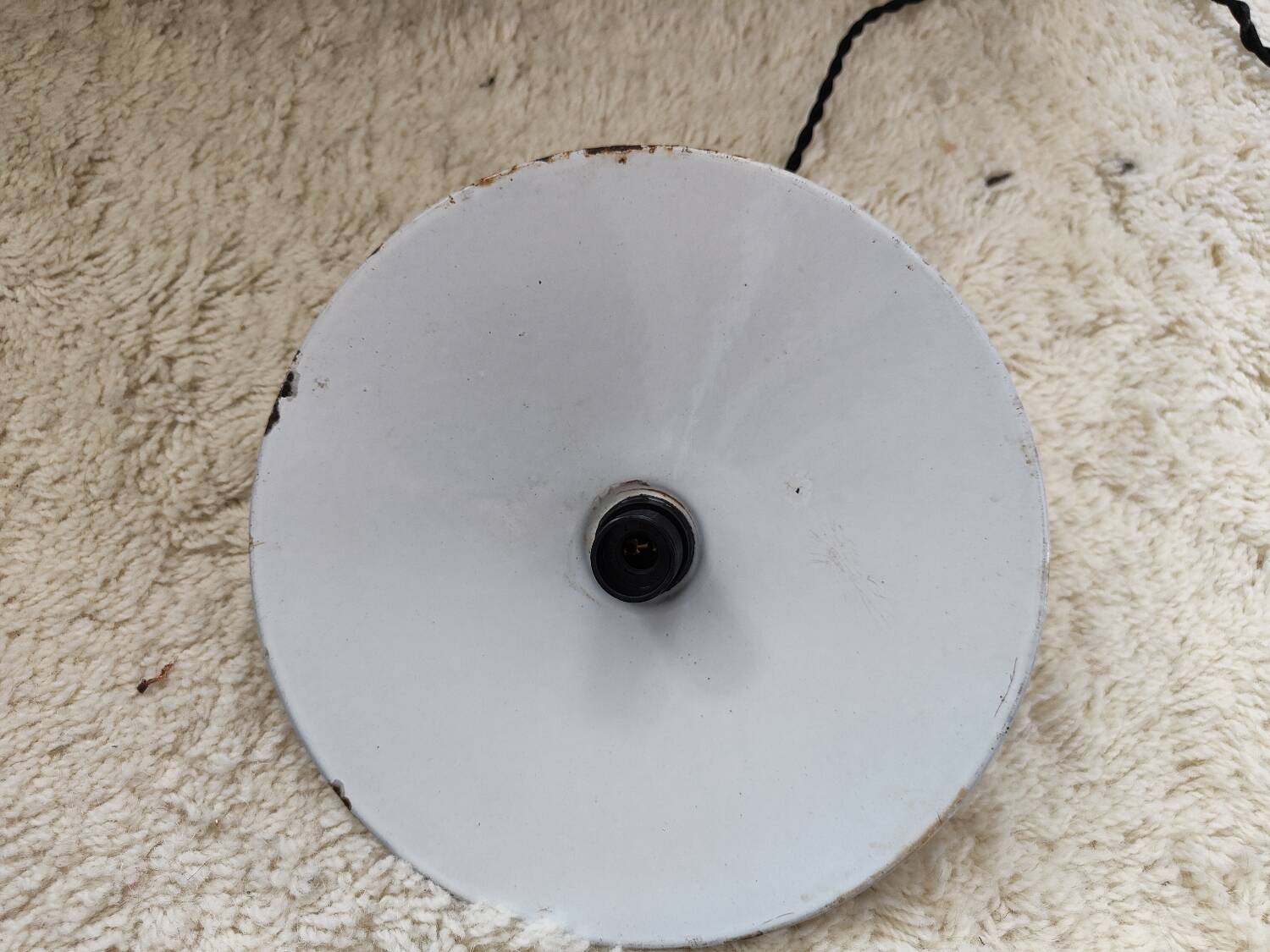 Enameled sheet metal pendant lights