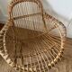 Fauteuil en rotin vintage