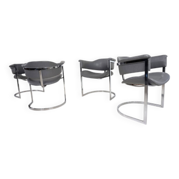 Set of 4 dining chairs by Vittorio Introini for Mario Sabot, 1970