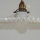 Vintage French Rise & Fall Counterbalance Ceiling Light Opaline Glass Shade