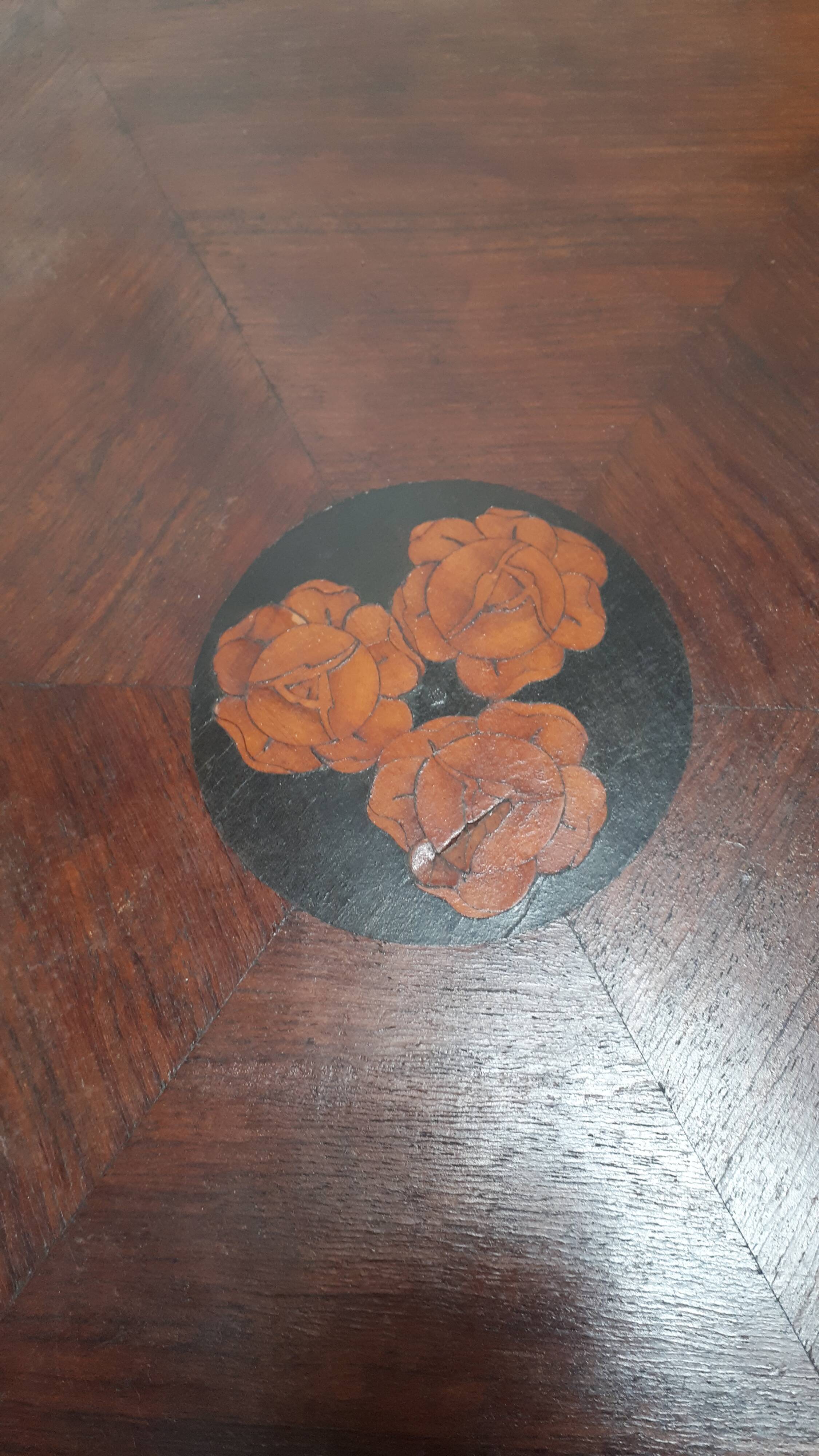 1930 art deco wood marquee pedestal table