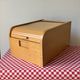 Boîte à rideau vintage en bois / Caisson de bureau ancien