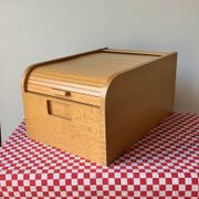 Vintage wooden curtain box / Antique desk box