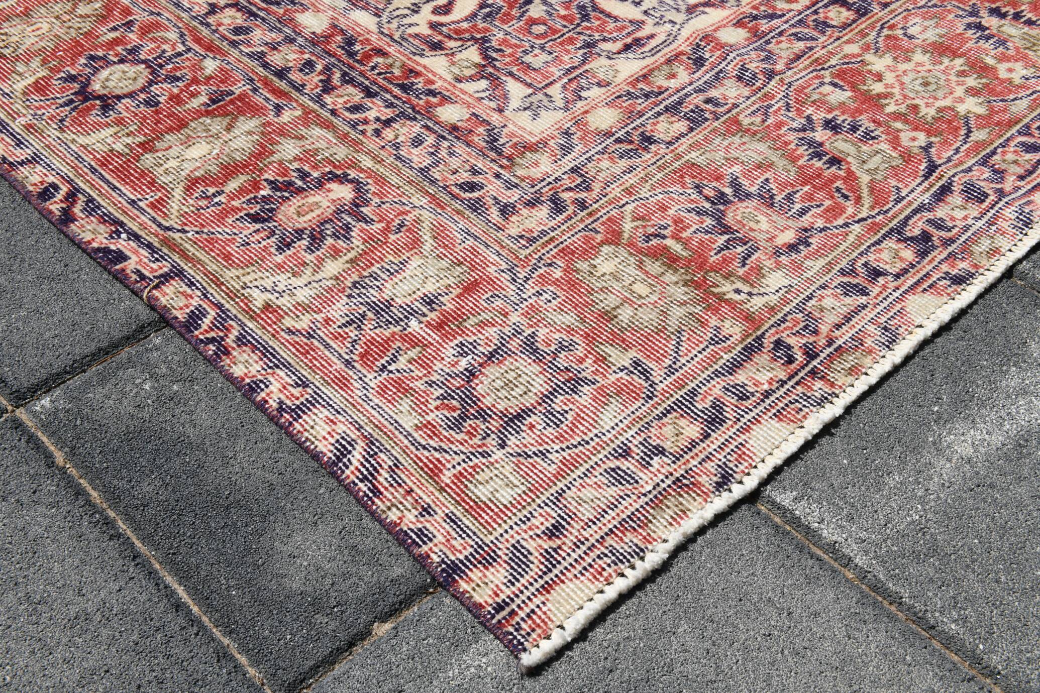 Navy Blue Orientel Style Vintage Persian Rug, 228x338 Cm