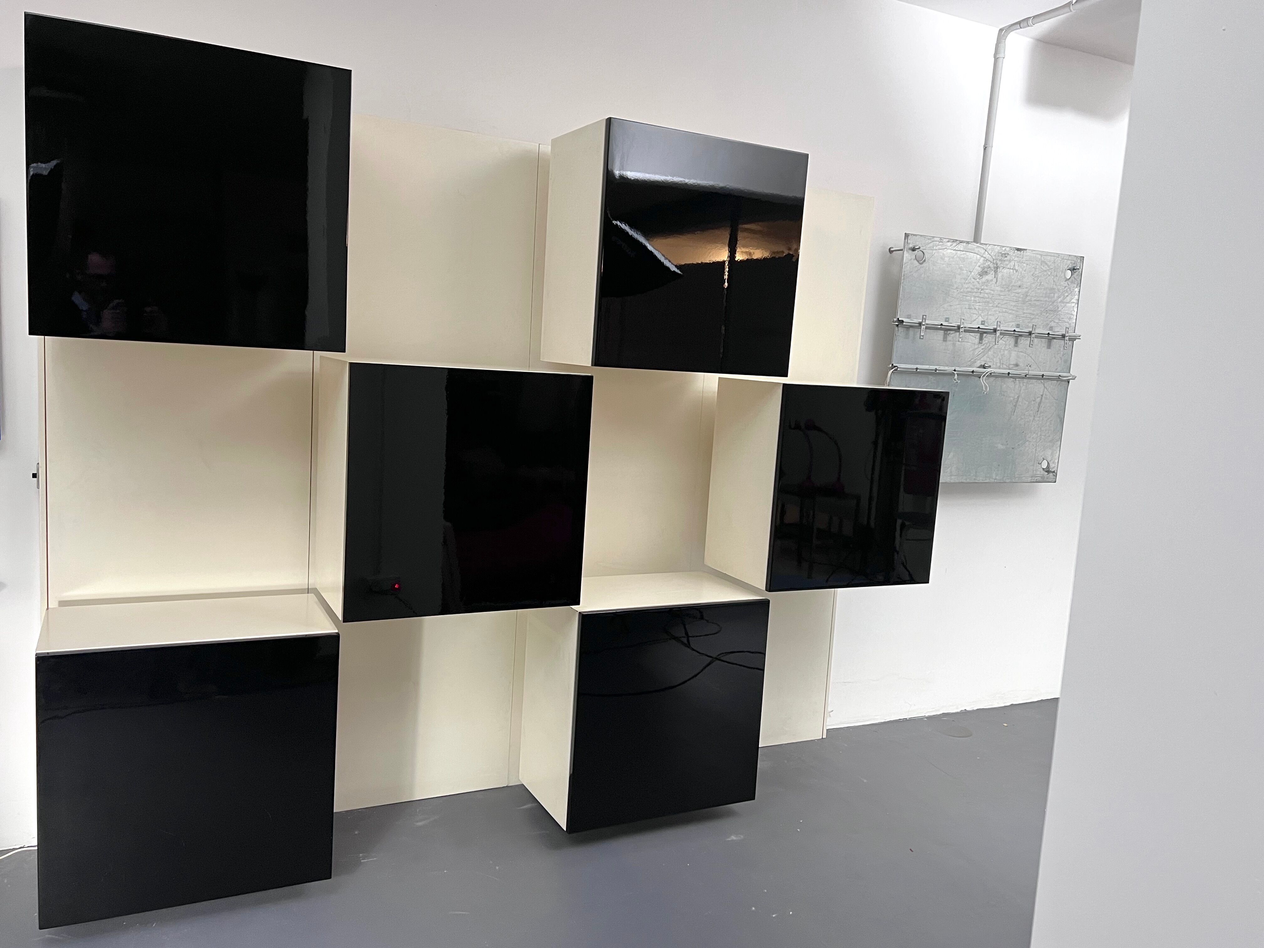 Mid-Century Modern backlight wall modular system by Acerbis. Italy 1970s