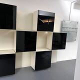 Mid-Century Modern backlight wall modular system by Acerbis. Italy 1970s