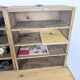 Vintage wooden lockers with compartments