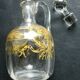 Carafe ewer colorless enamelled fine gold, Empire style: Eagle and louis XVI knot