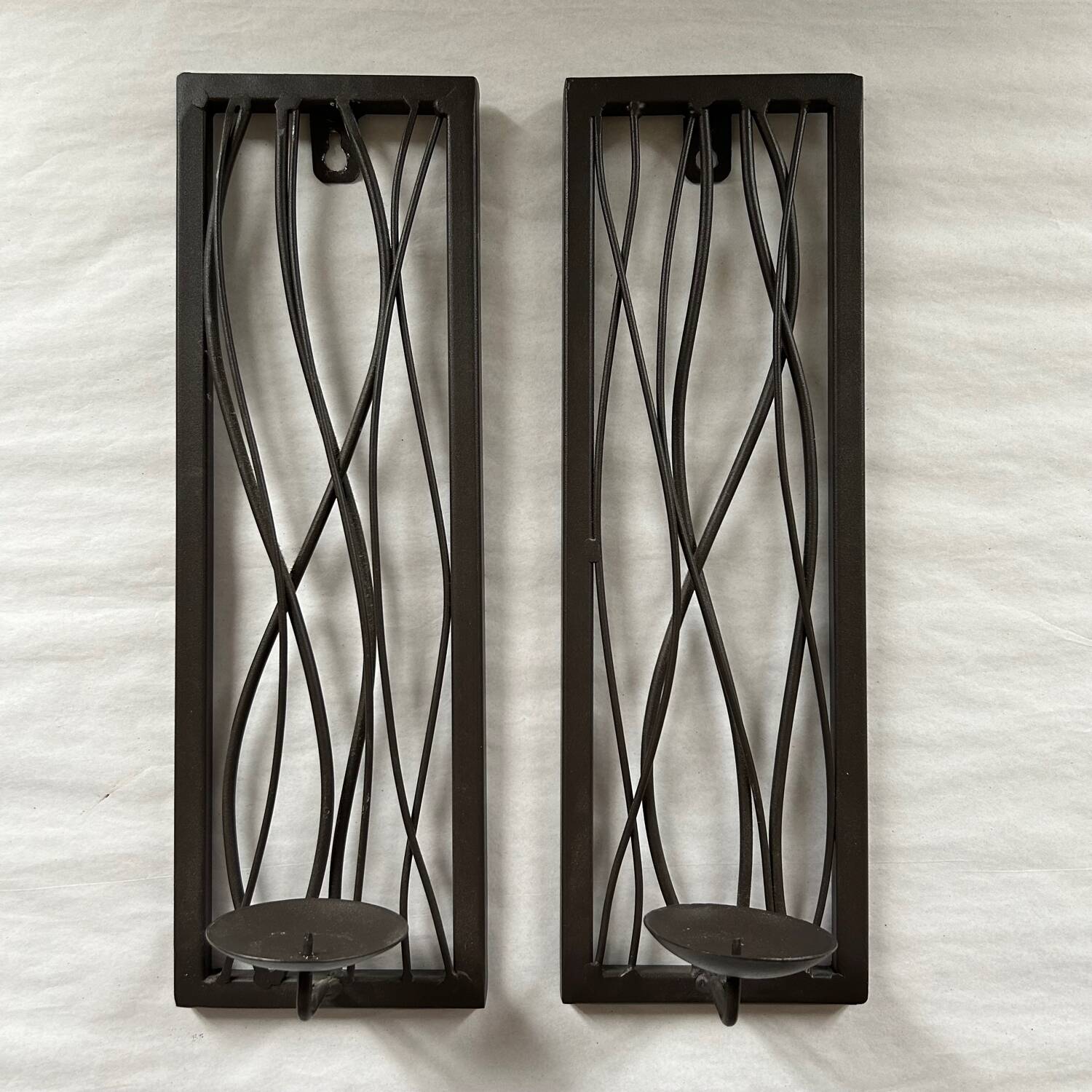 Pair of brutalist candlesticks