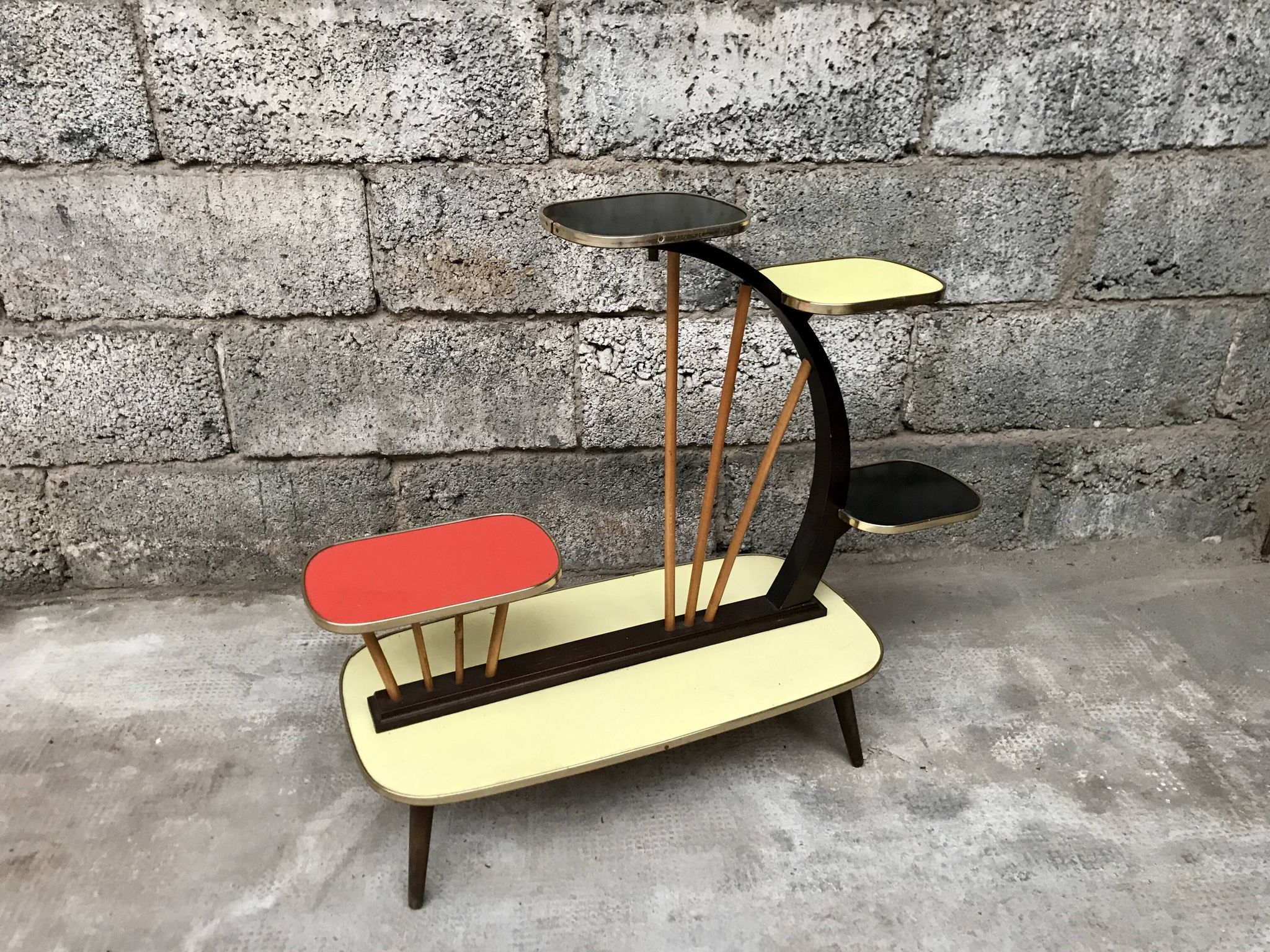 Plant door guerin tree formica 1950 vintage retro