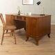 Elegant Art Deco desk with curved legs