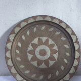 Plate brass, inlaid with metal sheets