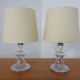 Glass table lamps by Michael Bang for Holmegaard, 1970s, set of 2.
