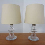 Glass table lamps by Michael Bang for Holmegaard, 1970s, set of 2.