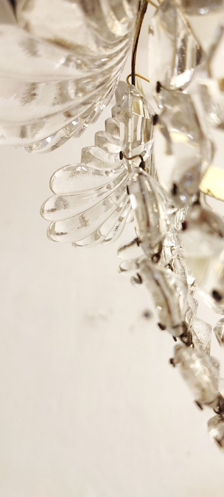 Classic crystal ceiling lamp France 1950s