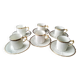 6 antique coffee cups in Limoges porcelain