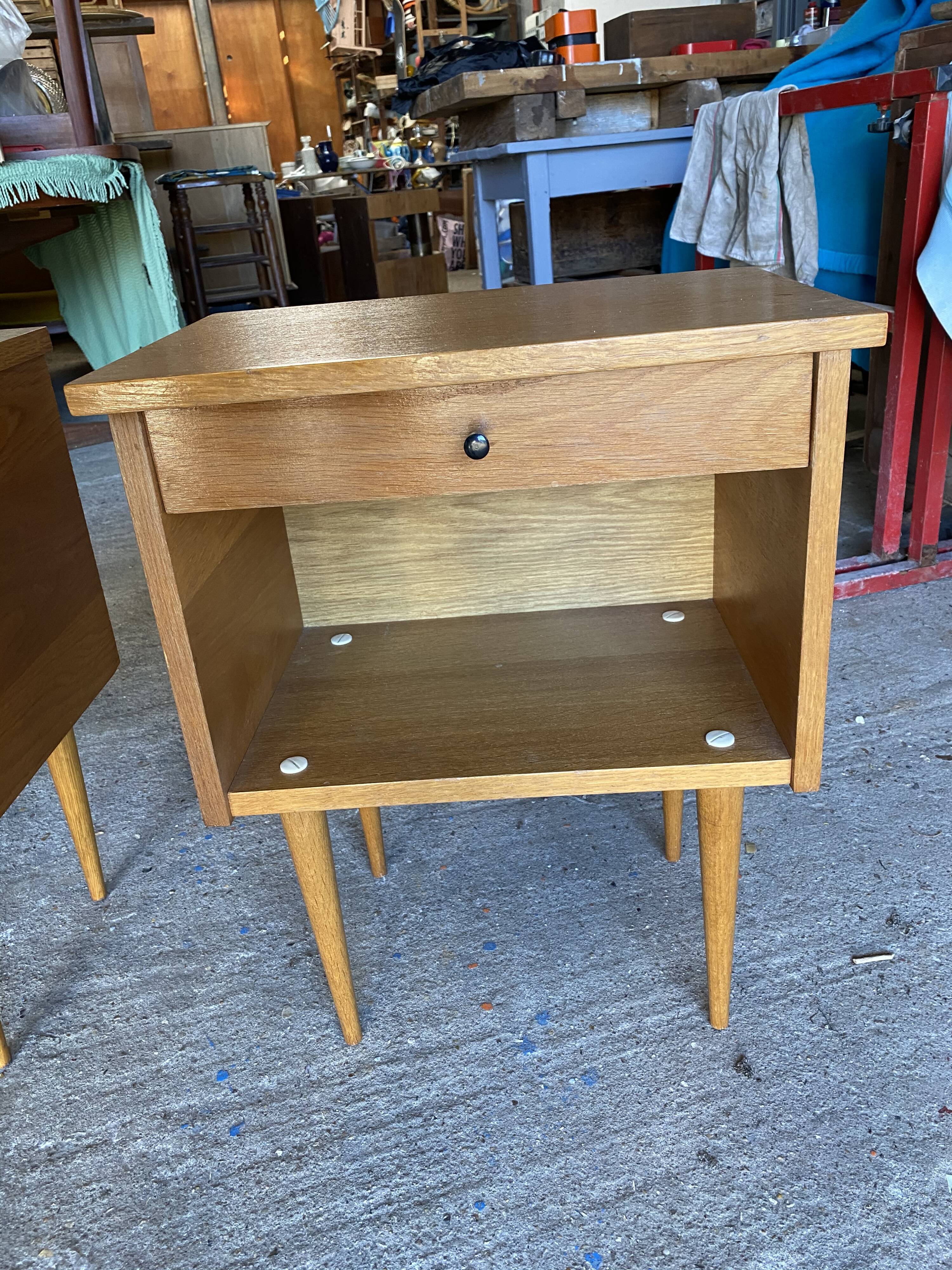 Pair of vintage bedsides, 60s