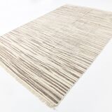 8x10 Striped Pattern Brown & Beige Vintage Kilim Rug, 232x291Cm
