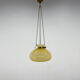 1950's Glass & Brass Pendant Light
