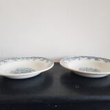Set of 6 hollow plates iron earth