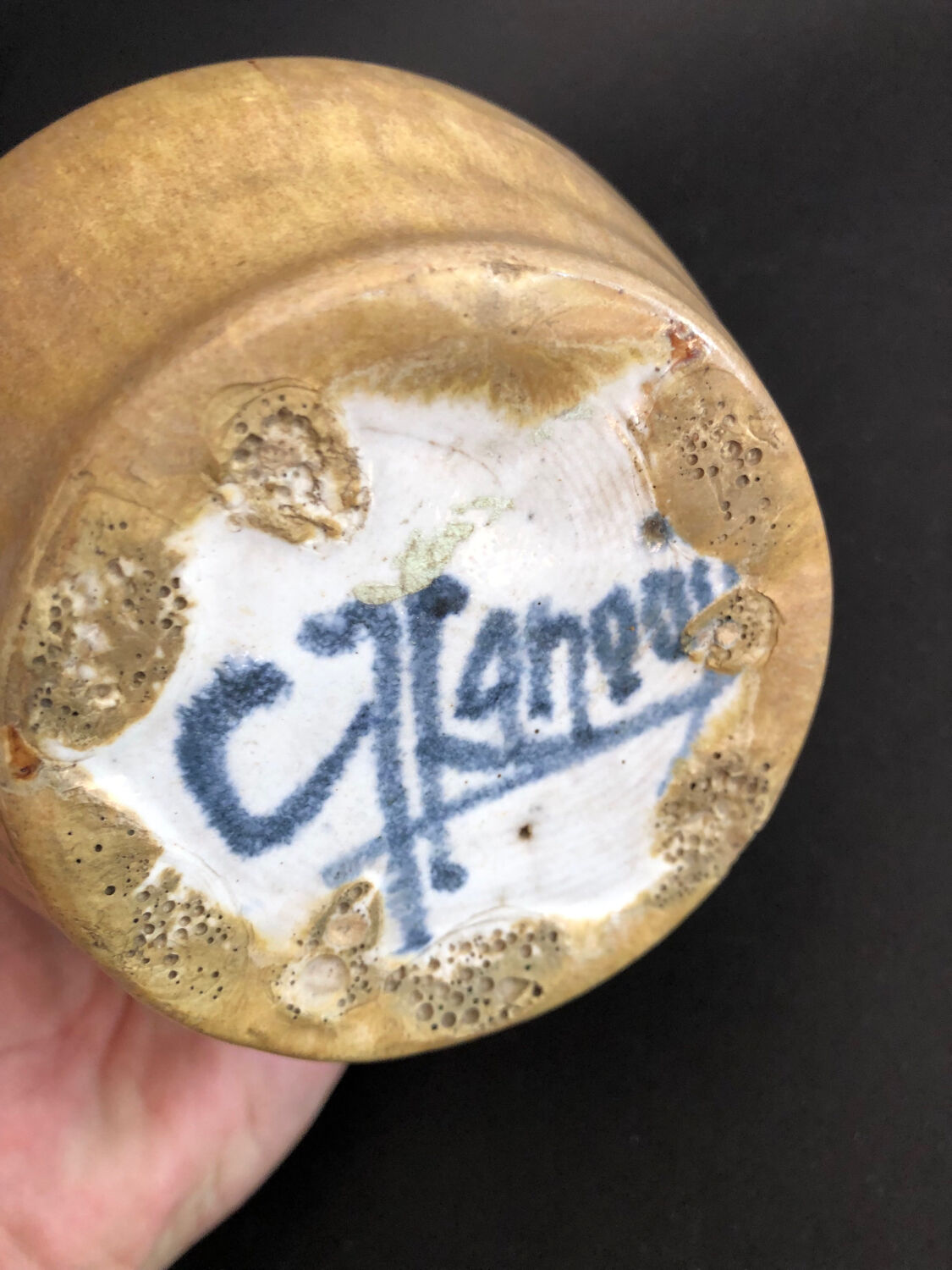 Small stoneware vintah vase